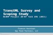 TransXML Survey and Scoping Study NCHRP Project 20-07 Task 295 (2011) Frances Harrison Spy Pond Partners, LLC.