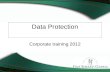 Data Protection Corporate training 2012. Data Protection Act 1998 Replaces DPA 1994 EC directive 94/46/EC The Information Commissioner The courts.
