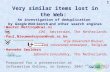 1 Very similar items lost in the Web: An investigation of deduplication by Google Web Search and other search engines Wouter.Mettrop@cwi.nl CWI, Amsterdam,