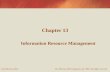 Chapter 13 Information Resource Management The McGraw-Hill Companies, Inc. 2002. All rights reserved. Irwin/McGraw-Hill.