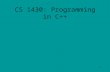 1 CS 1430: Programming in C++. 2 IF Statement if (cond) statement //Next statement if (cond) { statement1 statement2 … } //Next statement.