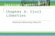 Chapter 4: Civil Liberties American Democracy Now 2/e.