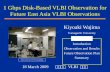 1 Gbps Disk-Based VLBI Observation for Future East Asia VLBI Observations Kiyoaki Wajima 18 March 2009 동아시아 VLBI 워크샵 Yamaguchi University Introduction.