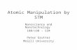 Atomic Manipulation by STM Nanoscience and Nanotechnology 180/198 – 534 Peter Grutter McGill University.