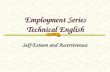 Employment Series Technical English Self-Esteem and Assertiveness.