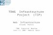 TDWG Infrastructure Project (TIP) Web Infrastructure Ricardo Pereira TDWG Executive Meeting June 1-2, 2006 - Madrid, Spain.