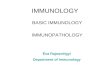 IMMUNOLOGY BASIC IMMUNOLOGY IMMUNOPATHOLOGY Éva Rajnavölgyi Department of Immunology.