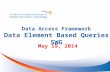 Data Access Framework Data Element Based Queries SWG May 19, 2014.