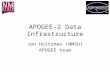 APOGEE-2 Data Infrastructure Jon Holtzman (NMSU) APOGEE team
