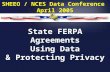 State FERPA Agreements Using Data & Protecting Privacy SHEEO / NCES Data Conference April 2005.