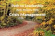 Path to Leadership Basic Ministry Skills Crisis Management.