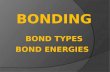 Types of Chemical Bonds (what holds atoms together):  Covalent – sharing electrons between non metal atoms to form molecules. Nonpolar – equal sharing.