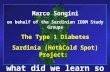 Marco Songini on behalf of the Sardinian IDDM Study Groups The Type 1 Diabetes Sardinia (Hot&Cold Spot) Project: what did we learn so far?