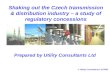 Shaking out the Czech transmission & distribution industry – a study of regulatory concessions © Utility Consultants Ltd 2003 Prepared by Utility Consultants.