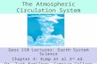 The Atmospheric Circulation System Geos 110 Lectures: Earth System Science Chapter 4: Kump et al 3 rd ed. Dr. Tark Hamilton, Camosun College.