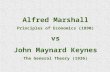 Alfred Marshall Principles of Economics (1890) vs John Maynard Keynes The General Theory (1936)
