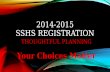 2014-2015 SSHS REGISTRATION THOUGHTFUL PLANNING Your Choices Matter.