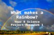What makes a Rainbow? Year 8 Science Project Homework 1.