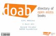 Directory of Open Access Books EIFL Webinar 11 March 2015 Ronald Snijder OAPEN Foundation.