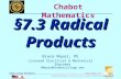 BMayer@ChabotCollege.edu MTH55_Lec-41_sec_7-3a_Radical_Product_Rule.ppt.ppt 1 Bruce Mayer, PE Chabot College Mathematics Bruce Mayer, PE Licensed Electrical.