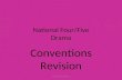 National Four/Five Drama Conventions Revision Created by L McCarry.