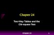 Chapter 241 Two-Way Tables and the Chi-square Test.