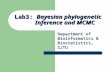 Lab3: Bayesian phylogenetic Inference and MCMC Department of Bioinformatics & Biostatistics, SJTU.