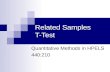 Related Samples T-Test Quantitative Methods in HPELS 440:210.