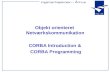 Objekt orienteret Netværkskommunikation CORBA Introduction & CORBA Programming.