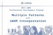 Multiple Patterns and iWAM Interpretation 2013 iWAM Professional Development Program.