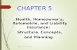 CHAPTER 5 Health, Homeowner's, Automobile, and Liability Insurance: Structure, Concepts, and Planning Chapter 5: Non-life Insurances 1.