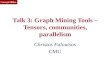 CMU SCS Talk 3: Graph Mining Tools – Tensors, communities, parallelism Christos Faloutsos CMU.