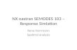 NX nastran SEMODES 103 – Response Simlation Rene Herrmann Spektral analysis.