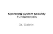 Operating System Security Fundamentals Dr. Gabriel.