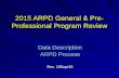 2015 ARPD General & Pre- Professional Program Review Data Description ARPD Process Rev. 18Sept15.