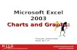 Academic Computing Services 2007 Charts and Graphs: Microsoft Excel 2003 Charts and Graphs: Presenter: Jolanta Soltis MCSE, MCT, A+
