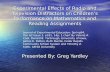 Experimental Effects of Radio and Television Distractors on Children’s Performance on Mathematics and Reading Assignments Presented By: Greg Yardley Journal.