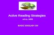 Active Reading Strategies a.k.a. ARS BASIC ENGLISH 3/4.