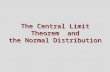 The Central Limit Theorem and the Normal Distribution.