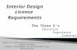 Interior Design License Requirements UNT in partnership with TEA. Copyrights. All rights reserved Education Experience Examination State of Texas Architecture.
