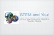 1 STEM and You! Where Your Strengths Meet the World’s Needs.