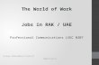 The World of Work Jobs in RAK / UAE Professional Communications LSEC N307 Salwa Mohammed Khalaf H00214914.