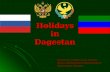 Holidays in Dagestan Выполнил ученик 9 «Б» класса МКОУ «Кизлярская Гимназия №1» Искандеров Шамиль.