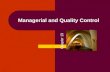 1 Managerial and Quality Control Chapter 19. Copyright © 2005 by South-Western, a division of Thomson Learning. All rights reserved. 2 Managerial and.