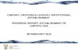 LIMPOPO CROCODILE-LEVHUVU: INSTITUTIONAL ESTABLISHMENT PROGRESS REPORT: ESTABLISHMENT OF LIMPOPO CMA 08 FEBRUARY 2013.