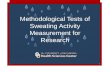 Methodological Tests of Sweating Activity Measurement for Research.
