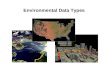 Environmental Data Types. Spatiotemporal Analysis.