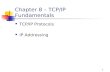 1 Chapter 8 – TCP/IP Fundamentals TCP/IP Protocols IP Addressing.