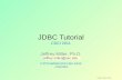 JDBC Tutorial CSCI 201L Jeffrey Miller, Ph.D. HTTP :// WWW - SCF. USC. EDU /~ CSCI 201 USC CSCI 201L.