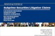 Subprime Securities Litigation Claims Law Seminars International Conference on the Subprime Lending Crisis New York Mariott Marquis Times Square Hotel.